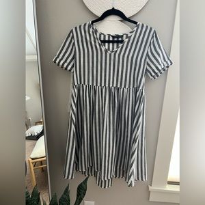 Striped babydoll dress
